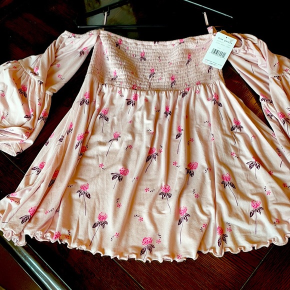 Free People Off the shoulder Cloud Berry Combo top - Picture 1 of 2